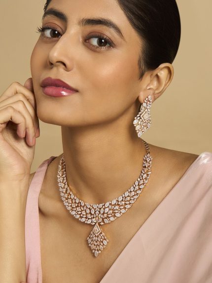 Rhodium-Plated Jewellery Set