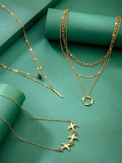 Set Of 3 Layered Necklace